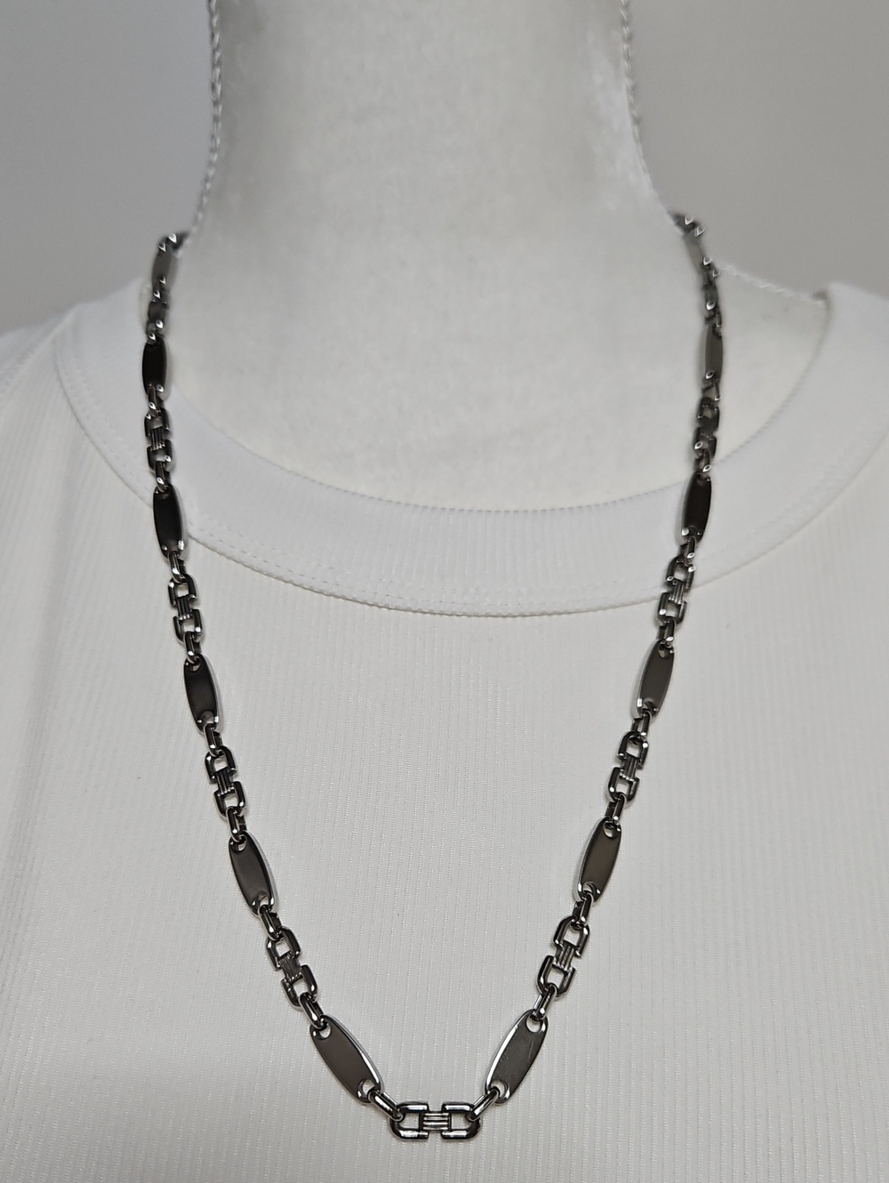 Men's Stainless Steel Link Necklace - Silver
